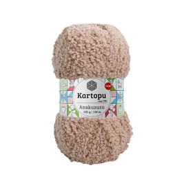 Sorenta Kartopu Anakuzusu 5 x 100 g Fluffy Turkish Wool Bulky Cuddly Soft Baby Wool Hand Knitting Yarn for Crocheting Soft Yarn - (856 Sand)