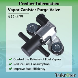 Yukrotor Vapor Canister Purge Solenoid Valve 911-509 Compatible with Nissan Altima Maxima Murano Pathfinder Quest Rogue, Infiniti FX50 JX35 QX60 QX70 Replaces OE# 14930-JA10A 14930-JA10D