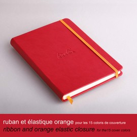 Rhodia Rhodiarama Webnotebook - Lined 96 sheets - 5 1/2 x 8 1/4 - Poppy Cover (118753C)