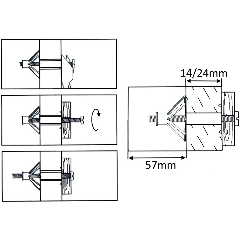 AERZETIX - C49950 - Set of 25 - Expansion Dowels