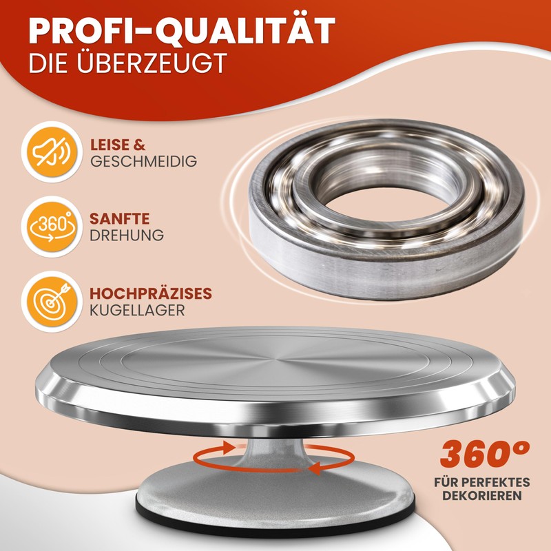 BakeBuddy Professional turntable cake (set) - 30 cm aluminium cake