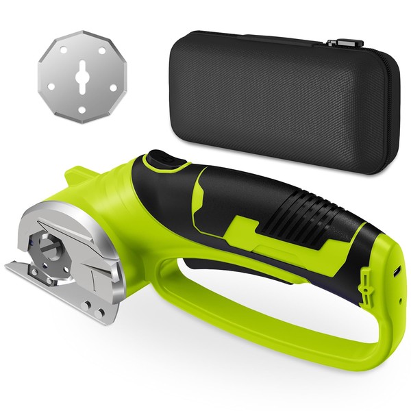 Cordless Electric Scissors, 4V Rechargeable Heavy Duty Rotary Cutter with