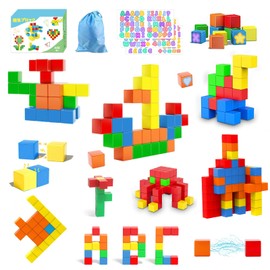 AMYCOOL Magnetic Puzzle, Magnetic Blocks, 36 Pieces, 1.2 inches (30 mm), 3D Toys, Shapes, Mathematics, Cubes, Magnets, Brain Training, Early Education, STEM Education Kit, Educational Toys, Toy Rankings, Cube, Math, Long Play, Long Usable, Good to Buy, T
