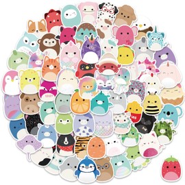 100 PCS Cute Series Animals Sticker Decals for Laptop Vinyl Kawaii Stickers Pack Decals for Water Bottle Moto Bicycle Skateboard Luggage Phone Decor Mixed Scrapbook Stickers for Kids