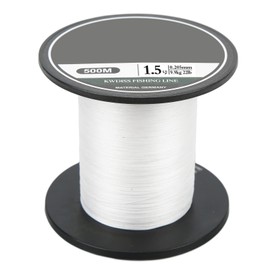 Braided PE Fishing Line 8 Strands Multifilament Fishing String 500m Ultra Strong Lure Wire White for Sea Fishing1.5