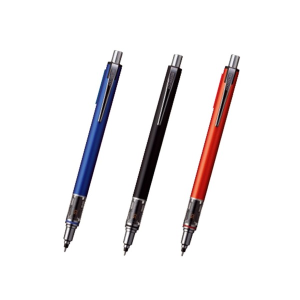 Uni Mechanical Pencil Kurutoga Advance 0.5mm 3-Pencil Bundle Set , Navy ( M55591P.9 ) , Black ( M55591P.24 ) , Red ( M55591P.15 )