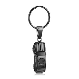 Cremation Jewelry for Ashes Little Car Shape Urn Pendants for Ashes Holder Memorial Keepsake Urn Necklace Cool Necklace (Keychain-Black)
