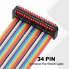 PATIKIL 34 Pins IDC Connector Flat Ribbon Cable 2.54 mm