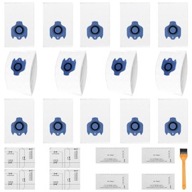 14 Pack GN Bags Compatible with Miele Hoover Bags,for Miele Classic C1, Complete C3, S2, S5, S8, S400, S600, S2, S5, S8 Series - 4 Air Clean Filters, 4 Filters