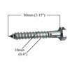 Coach Screws Hex Head Width 17mm Galvanised Zinc Plated Steel