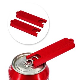 Intulon Compact Soda Can Opener and Beer Can Opener, Can Tab Lifter, Fits in Pocket (Red, Regular (2 Pack))
