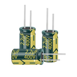 Cermant 10PCS 400V 2.2UF Capacitor 6x12MM(0.24x0.47in) High Frequency Aluminum Electrolytic Capacitors for TV, LCD Monitor, Game