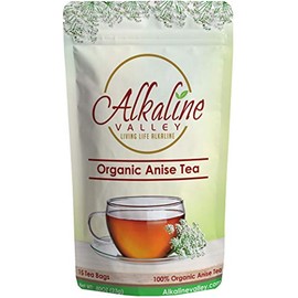 Anise Tea - 100% Organic and Alkaline - 15 Unbleached/Chemical-Free Anise Tea Bags - Caffeine-Free, No GMO