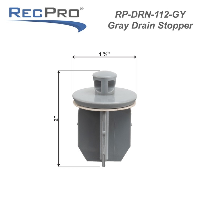 RecPro RV Drain Stopper | Fits 1 1/4" Drains |
