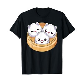 Kawaii Dim Sum Cat Dumplings for Women Kids Girl T-Shirt