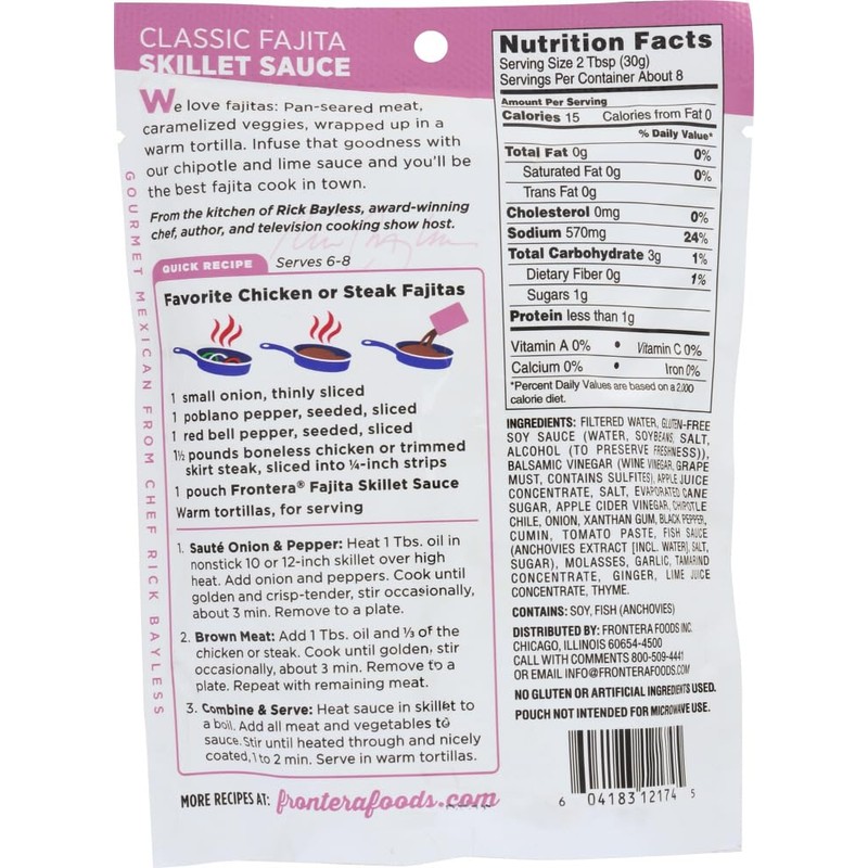 HAO BOSCH Frontera Classic Fajita Skillet Sauce (6 Items Per