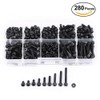 280Pcs M3 Machine Screw with Box, Black Color Grade 12.9