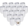 50-Pack Insulated Stainless Steel Wine Tumblers Sublimation Blanks with Spill-Proof