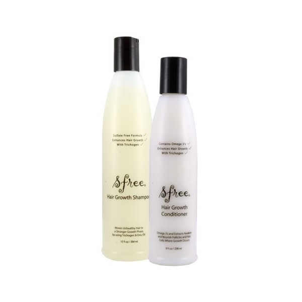 Sfree Hair Growth Shampoo (12oz) & Conditioner (8oz)