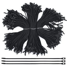 300Pcs 7.6inch Cotton Gift Clothing Price Tag String Hang Tag String Hanging Rope Snap Lock Pin Loop Fastener Hook Ties Fast to Attach for Clothes Tags Shoes Snap Lock Luggage Label