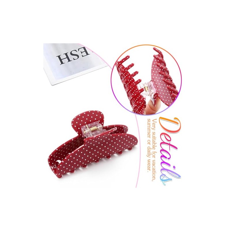 Campsis Pinzas acrílicas para el cabello con forma de garra,
