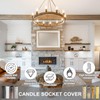 PATIKIL 3.15 Tall Candle Covers Sleeves, 9 Pcs Metal E14