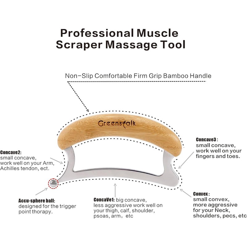 2 in 1 Stainless Steel Gua Sha Massage Tool Set
