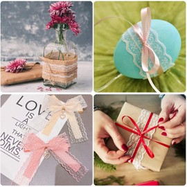 8 Rolls Lace Ribbon Multicolor Lace Trim Edging 4.5cm 10m Craft Ribbons and Trims for DIY Craft Clothing Accessories Wedding Birthday Christmas Decoration