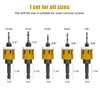 5 Pcs Countersink Drill Bit Set with Low Friction Depth