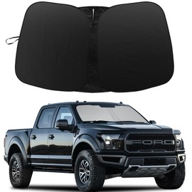 Windshield Sun Shade for 2015-2020 Ford F150 F-150 Truck Accessories Window Shades Sunshade Lariat,King Ranch,Platinum,XL XLT Limited Raptor Car Accessory Interior Sunvisor Blocks UV with Storage Bag