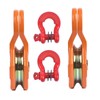 Getanye 2 Pack Snatch Block Towing Pulley w/Shackle Heavy Duty
