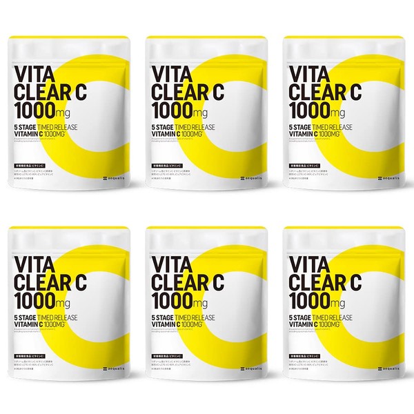 【6袋セット】ビタクリアC 高濃度 ビタミンC サプリメント リポソームビタミンCなど5種のビタミンC配合