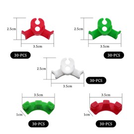 POPAPIE Pack of 150 Plant Benders, Plant Trainer for Low Load, 90 Degrees, Low Stress Training Clips, Gardening Plant Support for Changing the Growth Direction (Red & Green & White)