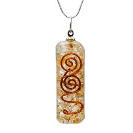 Citrine Necklace - Citrine Crystal Necklace for Women Men - Orgone Necklace Pendant of Healing Crystal for Protection - Spiritual Jewelry