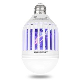BANPESTT Bug Zapper Light Bulb 2-in-1 Indoor Mosquito Zapper Gnat Trap- Electric Fly Insect Killer&Bug Catcher for Home Backyard Patio