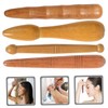 COLLBATH 4pcs Foot Massage Sticks Wooden Massage Bar Pressure Point