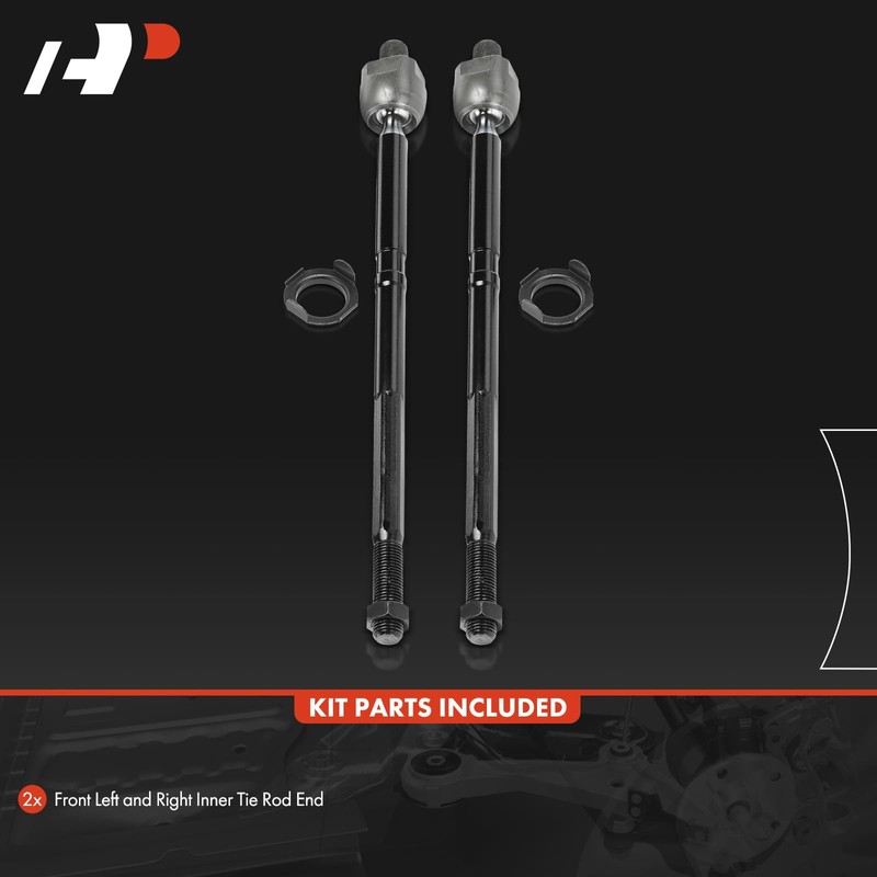 A-Premium 2 x Front Inner Tie Rod Ends, Compatible with