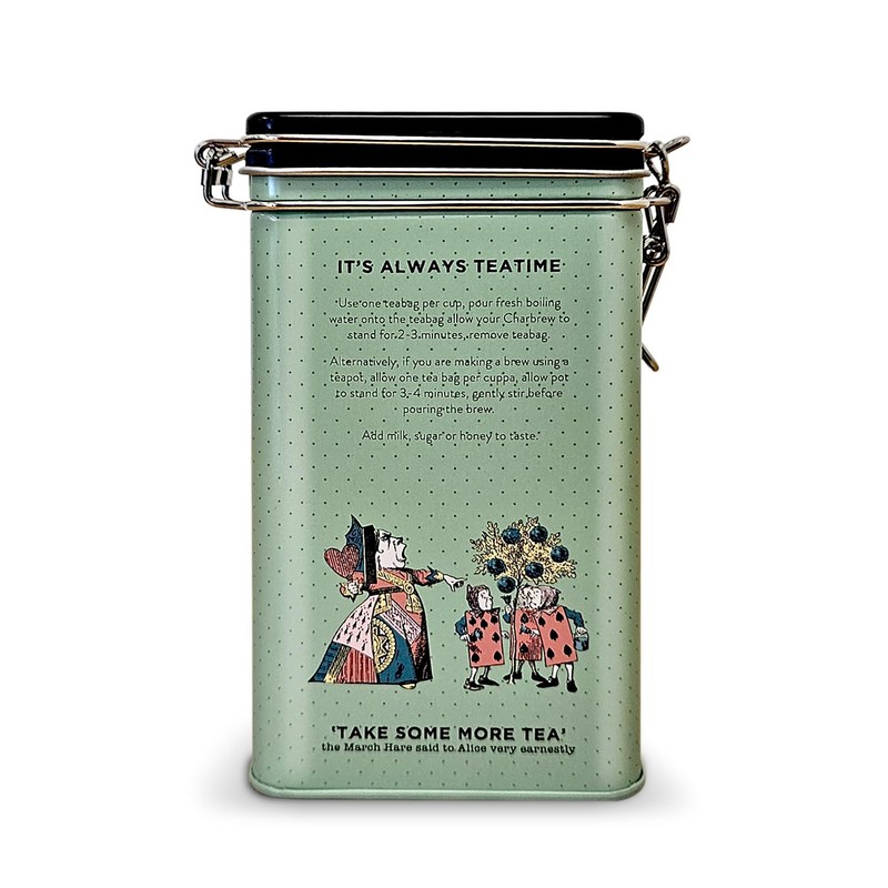 Charbrew Tea Tin English Breakfast Queen of Hearts, Alice in