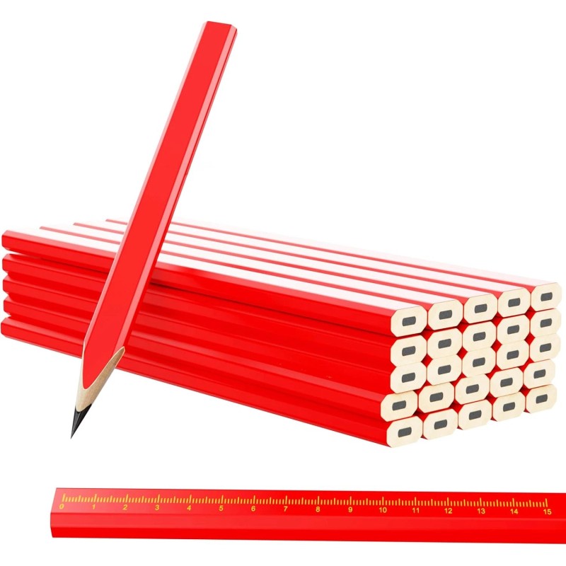 NoBrand 8-Pack Carpenter Pencils for Construction Woodworking Flat Pencil -