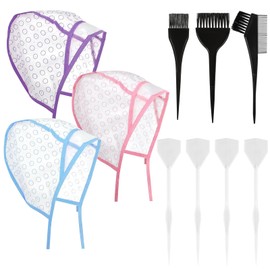 Highlight Cap and hook kit Hair Highlighting Kit Hair Highlighting Streaking Cap Hair Dye Cap Highlights Caps with Hair Coloring Brushes and Needle for Hair Salon Hairdressing Women Men
