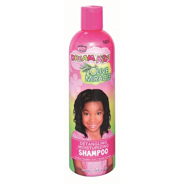 African Pride Dream Kids Olive Miracle Detangling Shampoo 12 oz. (Pack of 2) by African Pride