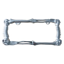 CLA Skeleton Metal License Plate Frame - Chrome