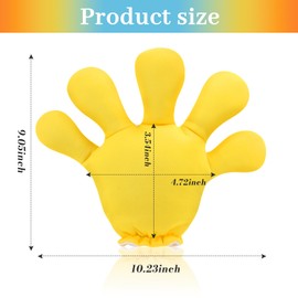 Geyoga 1 Pairs Yellow Jumbo Cartoon Hands Yellow Fingers Jumbo Cartoon Hands Halloween Costume Gloves Accessory for Role Playing Party