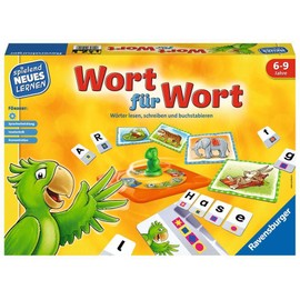 Ravensburger 24955 - Wort für Wort - Spielen und Lernen für Kinder, Lernspiel für Kinder von 6-9 Jahren, Spielend Neues Lernen für 1-4 Spieler