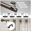 Wolistsa Bronze Curtain Rod, 1 Inch Adjustable Heavy Duty Curtain