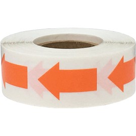 Color Coding Arrow Labels Hot Orange for Organizing Inventory 1 x 5/8 Inch 500 Total Adhesive Stickers