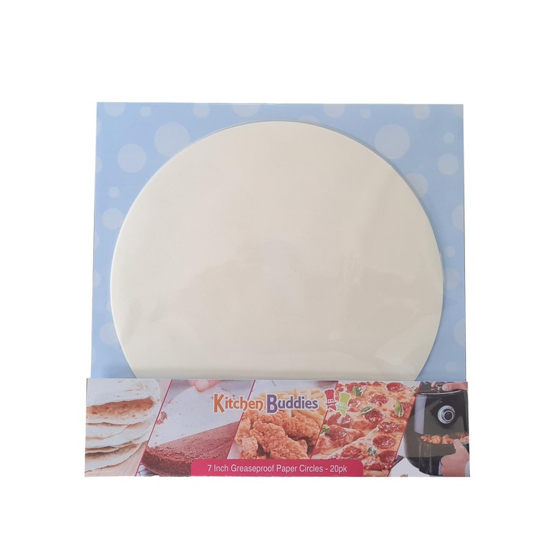 Kitchen Buddies Greaseproof Baking Parchment Circles - 6, 7, 8,