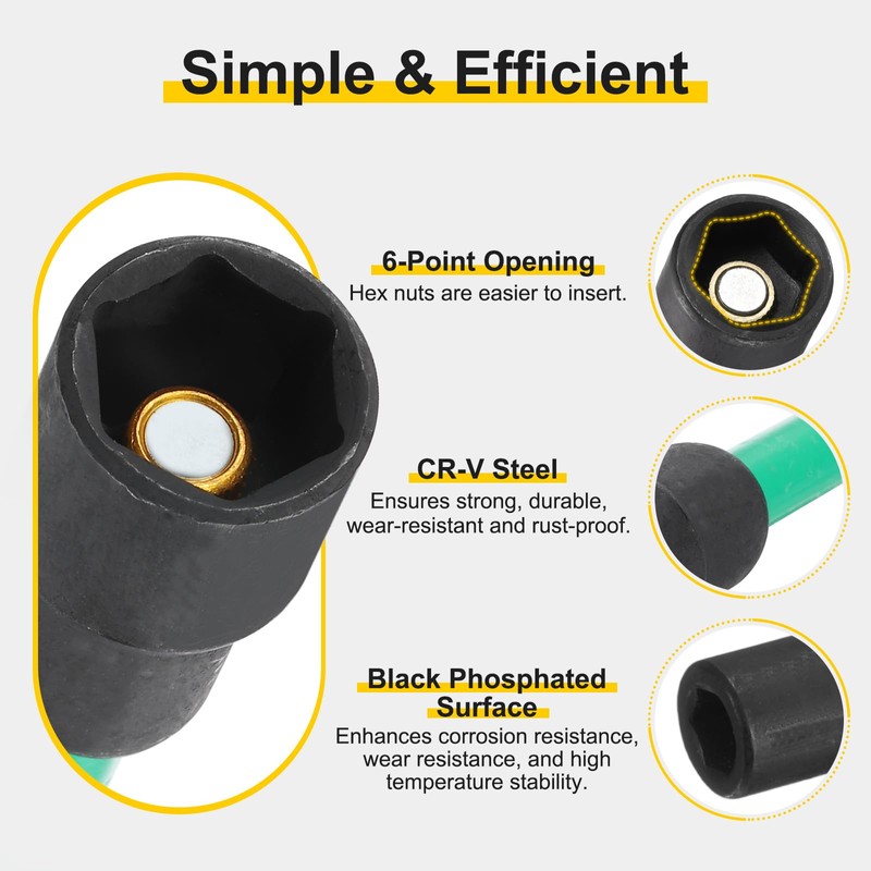 sourcing map 2pcs Nut Driver Drill Bit 5/16 Inch Socket