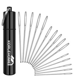 KOLEONHOME 15 Pcs Large Eye Yarn Tapestry Darning Needles, 3 Sizes Knitting Needles for Yarn with Aluminum Tube for Finishing Off Crochet Projects