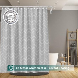 jssablo Shower Curtain Liner, 100% Waterproof PEVA Shower Curtains with 3 Duty Heavy Bottom Magnets and 12 Rust Proof Grommets, 72x72 Weighted Shower Liner for Shower Stall, Bathtubs